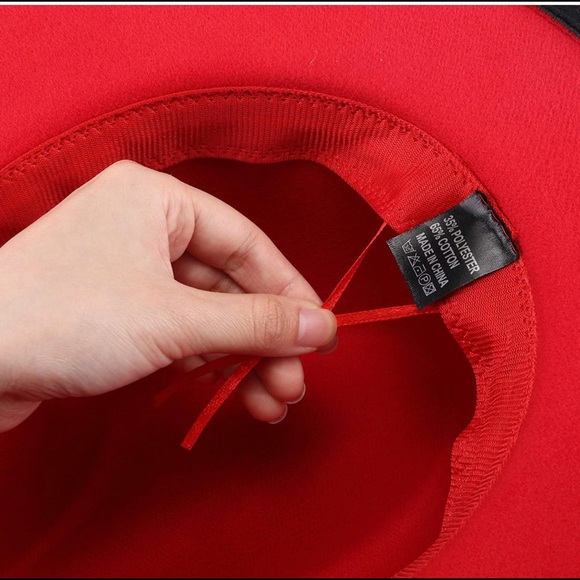 FALETO Two Tone Red Bottom Wide Brim Wool Felt Fedora Hat Panama Hat for… - Picture 7 of 7